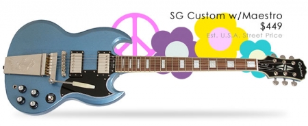 Epiphone Ltd. Ed. TV Pelham Blue SG Custom w/Maestro