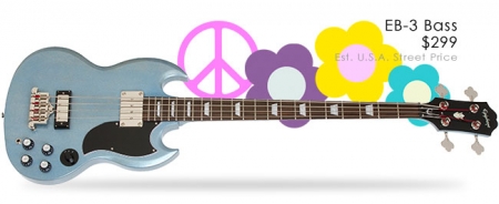 Epiphone Ltd. Ed. TV Pelham Blue Ltd. Ed. EB-3