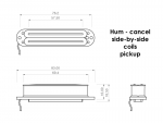 Hum-cancel side-by-side coils pickup